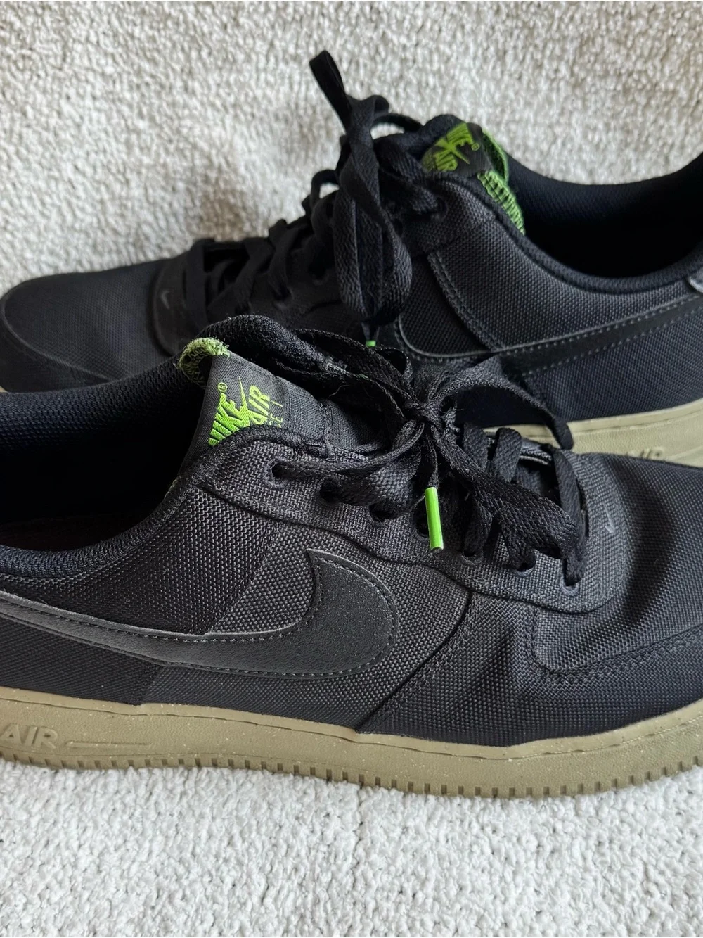 Nike Air Force 1 Low Sustainable Canvas Pack - Black Olive Size 13